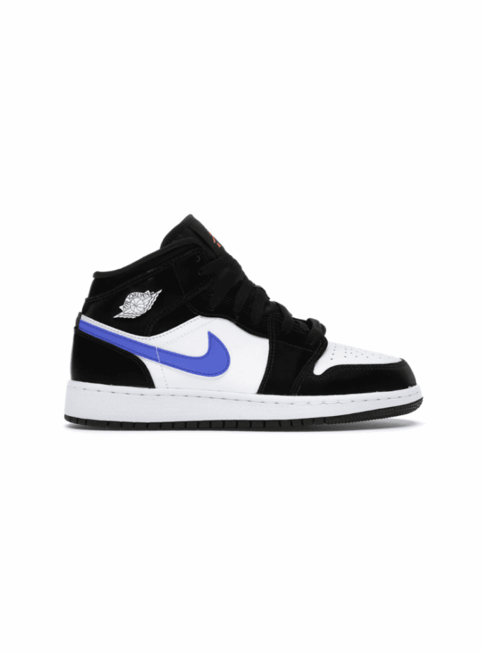 Jordan 1 Mid Black Racer Blue White (GS)