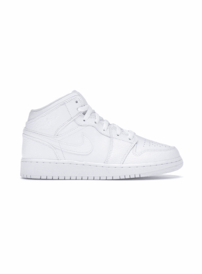 Air Jordan 1 Mid Triple White (GS)