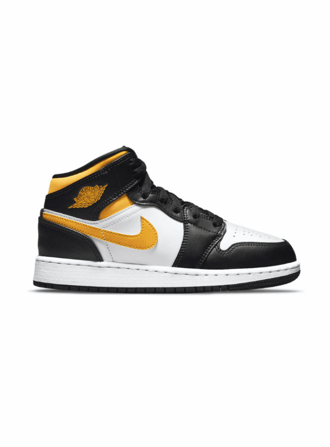 Jordan 1 Mid White Pollen Black
