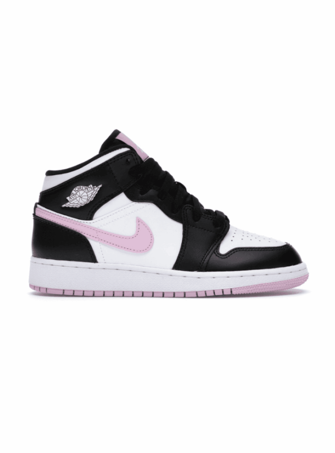 Jordan 1 Mid White Black Light Arctic Pink (GS)