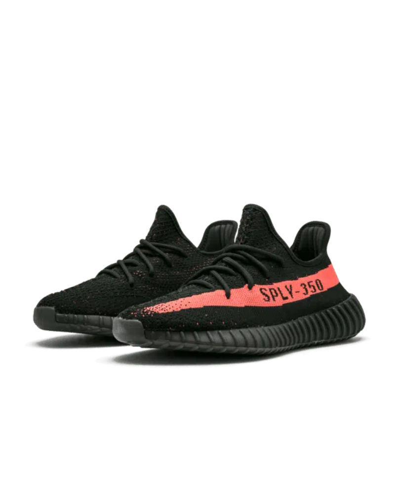 Yeezy Boost 350 V2 Core Black Red (Red Stripe)
