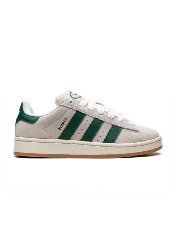 Adidas Campus Crystal White Dark Green bokiem
