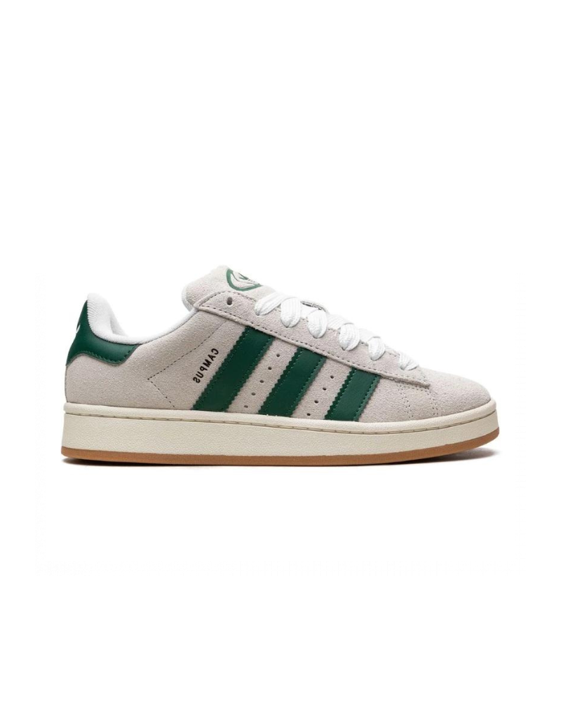 Adidas Campus Crystal White Dark Green bokiem