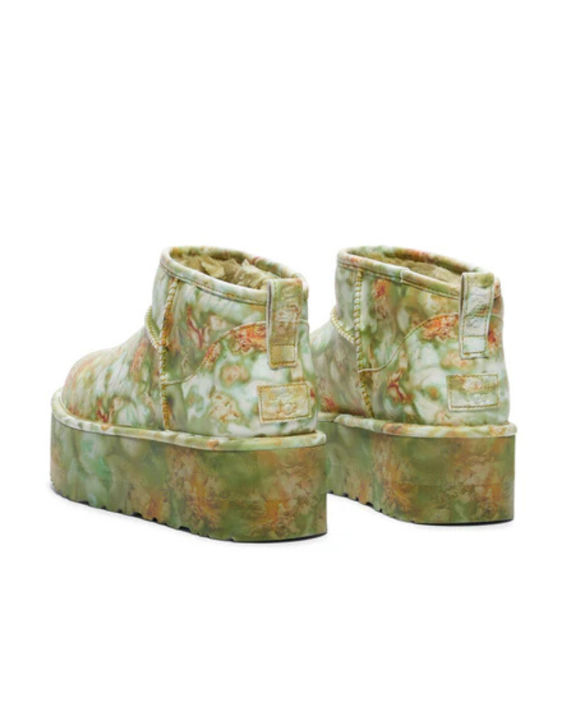 UGG Classic Ultra Mini Platform Boot Collina Strada Green Floral